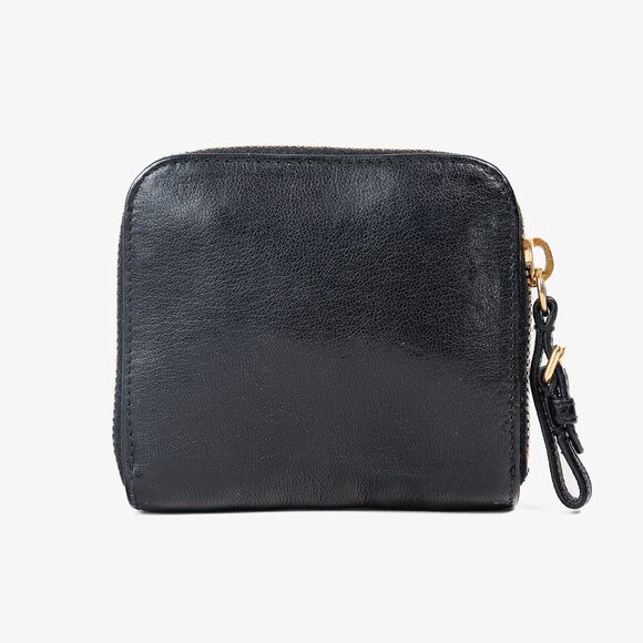 Miu Miu Black Leather Bi-Fold Compact Wallet - Picture 4 of 10